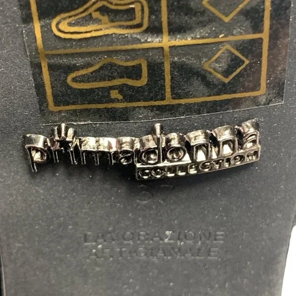 Prima Donna velvet black sandals glitter heels size 37 (7) - Picture 4 of 7